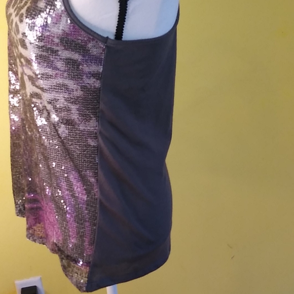 No Boundaries. Day Trip Sequins Tank Top Size M - Picture 7 of 13